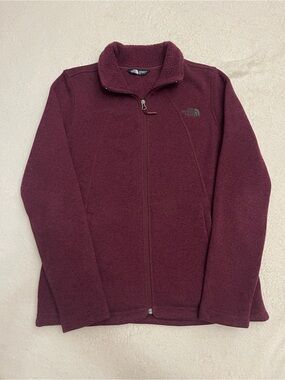 The North Face Women’s Maroon Full-Zip Fleece Jacket Size Large